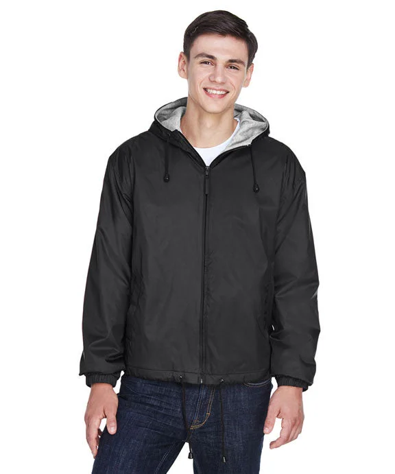 8915 - UltraClub Adult Fleece Lined Hooded Jacket | Black