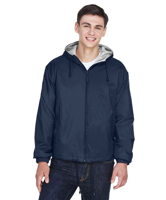 8915 - UltraClub Adult Fleece Lined Hooded Jacket | Navy