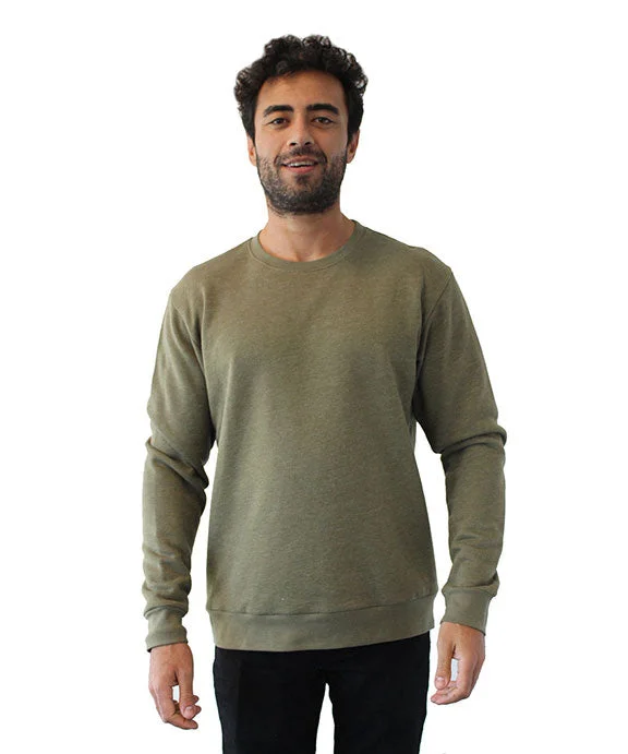 9002NL - Next Level Unisex Malibu Pullover Sweatshirt | Heather Military Green