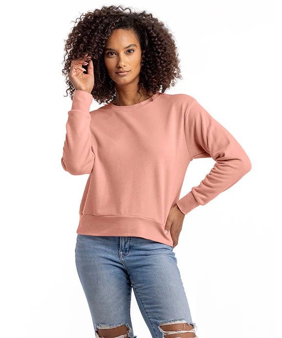 9084 - Next Level Ladies Laguna Sueded Sweatshirt | Desert Pink