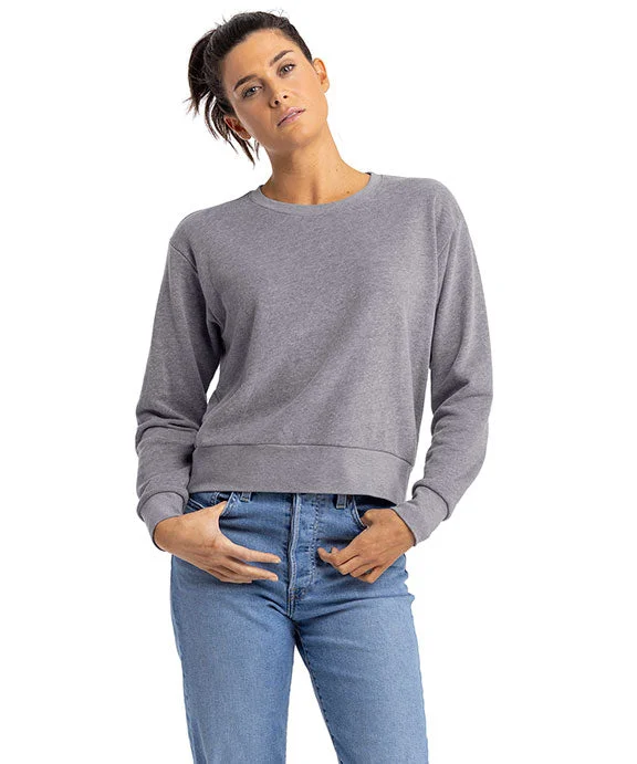 9084 - Next Level Ladies Laguna Sueded Sweatshirt | Heather Grey