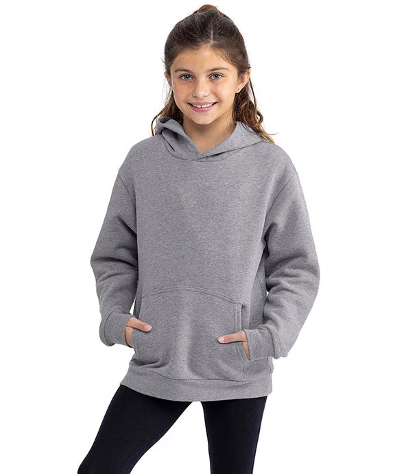 9113 - Next Level Youth Fleece Pullover Hooded Sweatshirt | Heather Grey