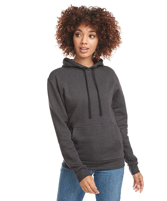 9302 - Next Level Unisex Classic PCH Pullover Hooded Sweatshirt | Heather Black