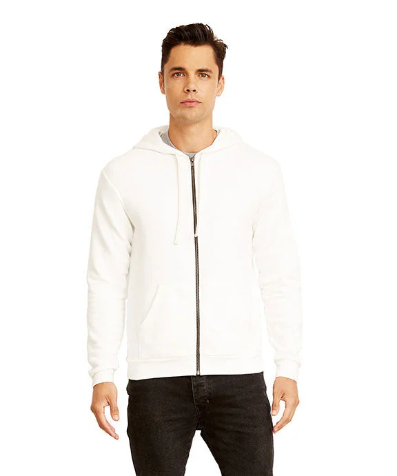 9602 - Next Level Unisex Santa Cruz Full-Zip Hooded Sweatshirt | White