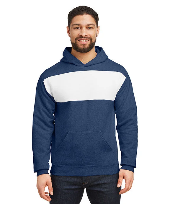 98CR - Jerzees Unisex NuBlend Billboard Hooded Sweatshirt | Indigo Heather/White