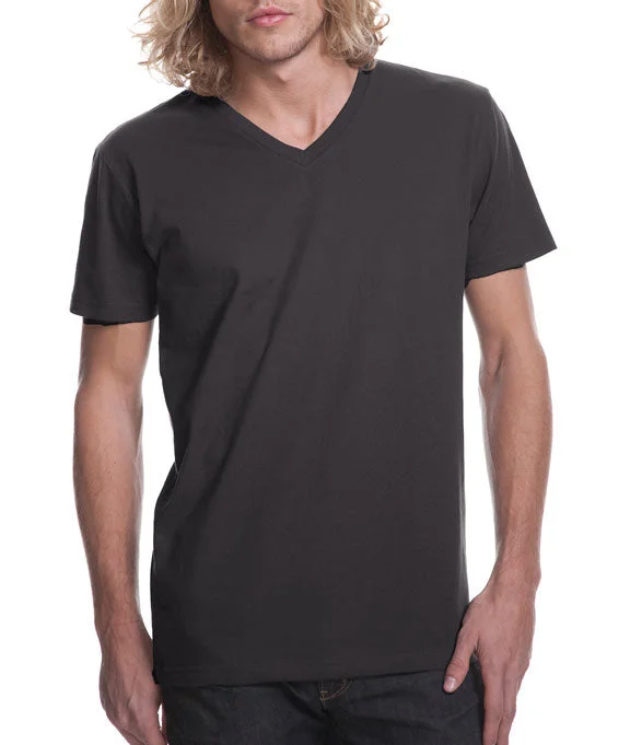 N3200 - Next Level Mens Premium Fitted Short Sleeve V-Neck T-Shirt | Heavy Metal