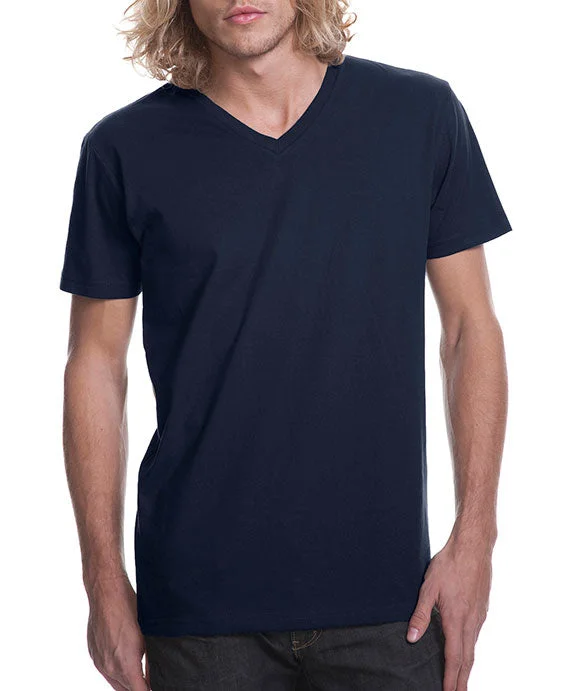 N3200 - Next Level Mens Premium Fitted Short Sleeve V-Neck T-Shirt | Midnight Navy