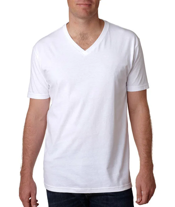 N3200 - Next Level Mens Premium Fitted Short Sleeve V-Neck T-Shirt | White