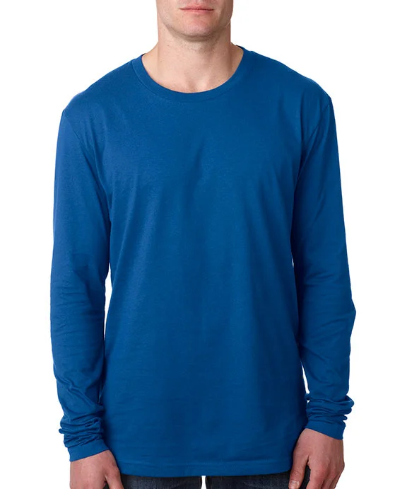 N3601 - Next Level Mens Premium Fitted Long Sleeve Crew Neck T-Shirt | Cool Blue