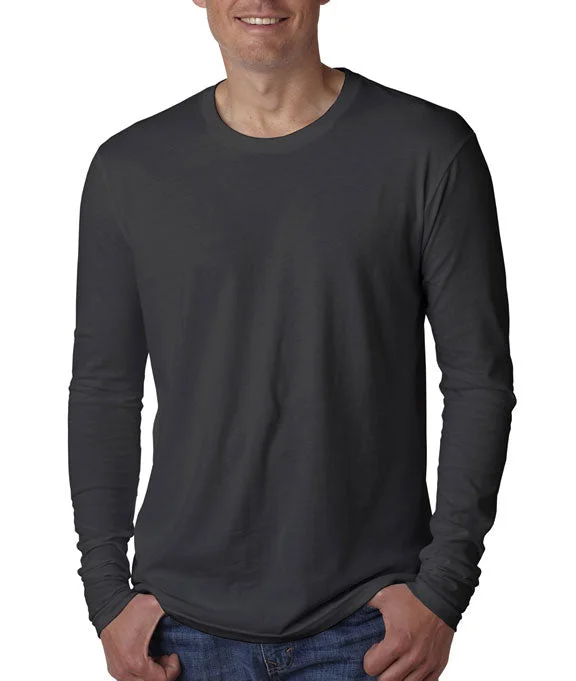 N3601 - Next Level Mens Premium Fitted Long Sleeve Crew Neck T-Shirt | Heavy Metal