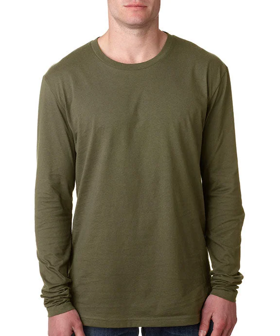 N3601 - Next Level Mens Premium Fitted Long Sleeve Crew Neck T-Shirt | Military Green