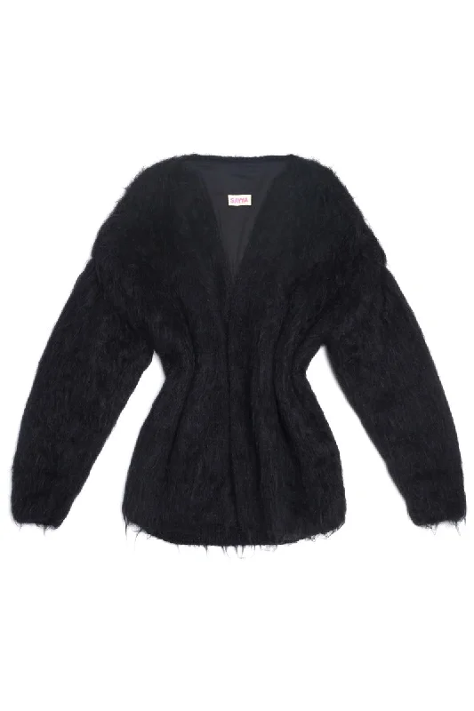 BLACK KNITTED CARDIGAN