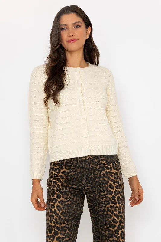 Cream Cashmere Blend Cardigan