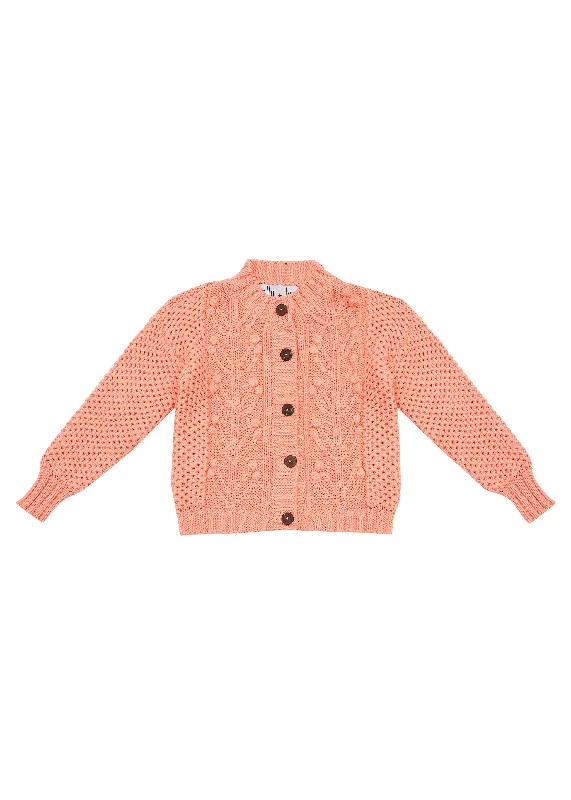 Ivy Knitted Cardigan - Salmon