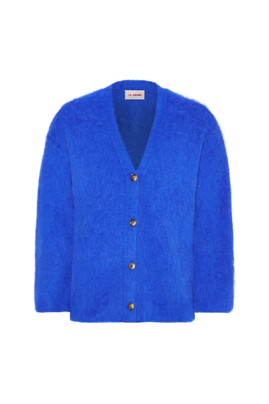 SURI KNITTED BLUE CARDIGAN