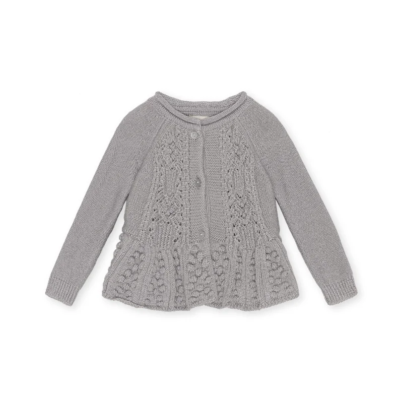 Konges Slojd Cabby Frill Cardigan - Quarry Blue