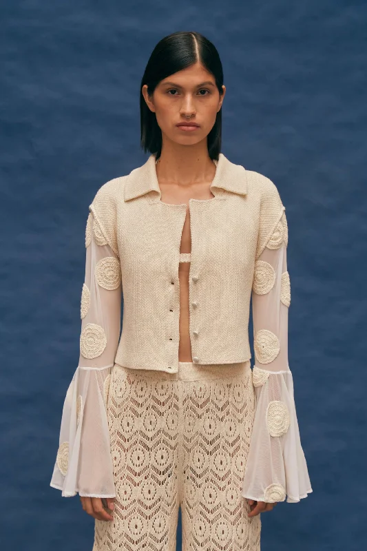 Moray Ivory Cardigan by MUNA