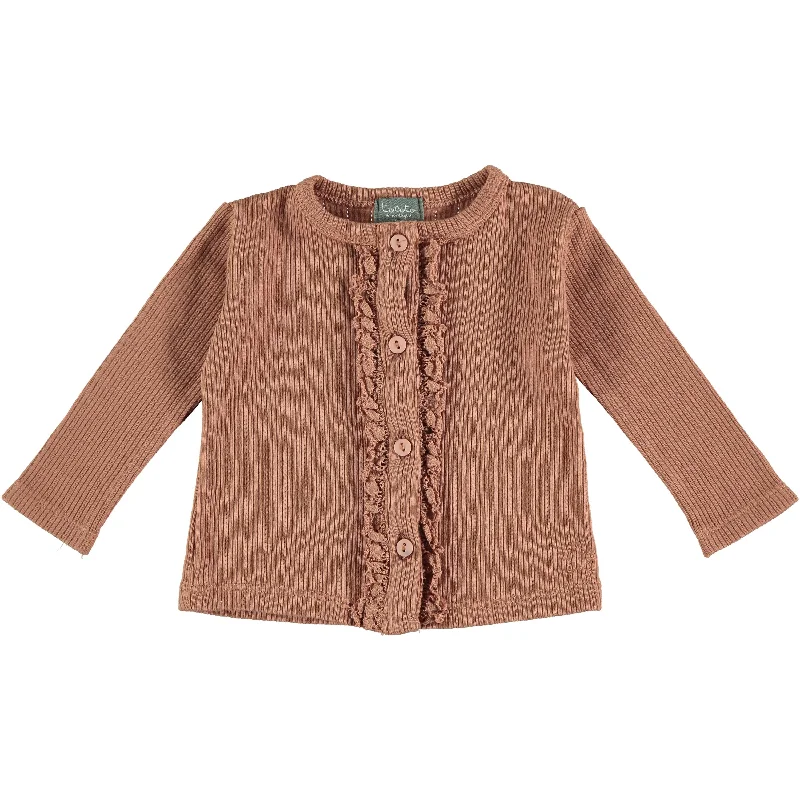 Tocoto Vintage Quadrille Cardigan - Pink